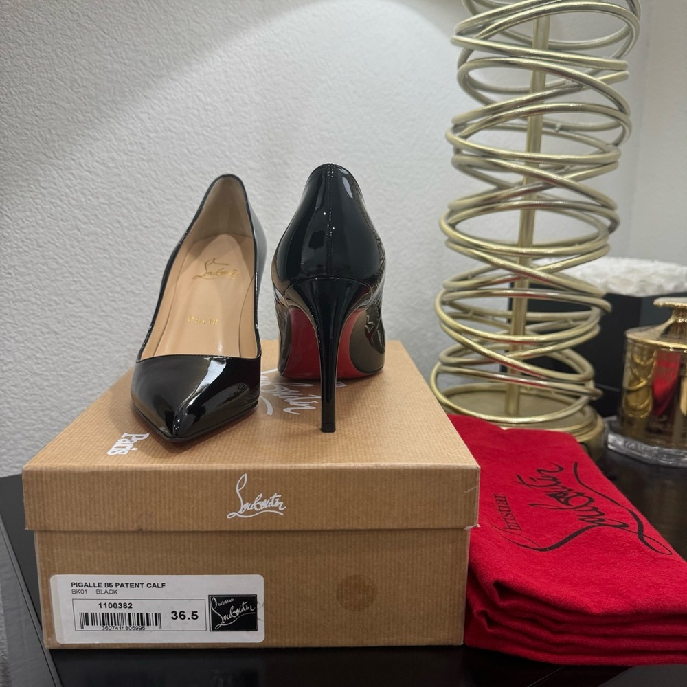 Christian Louboutin Pigalle Follies 85 Patent Black 36.5 - Picture 10 of 10